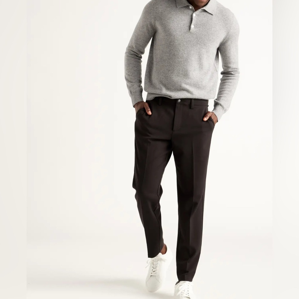 Black Stretch Chino Pants
